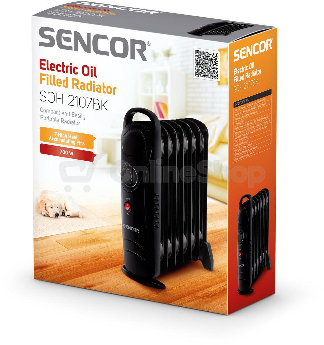 Olejový radiátor Sencor SOH 2107BK