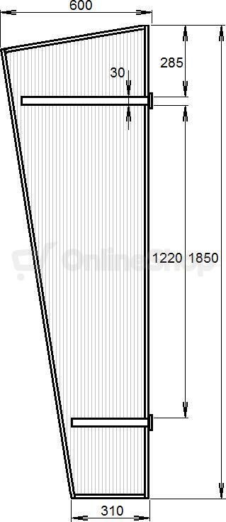 Boční stěna LANITPLAST UNI hnědá / PC LG1495