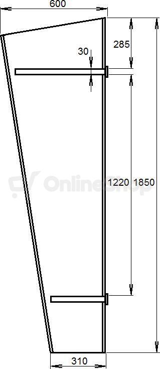 Boční stěna LANITPLAST UNI stříbrná / PLEXI LG1498
