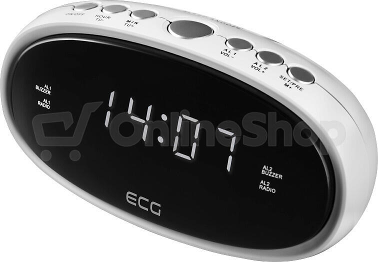 Stolní hodiny ECG DH 010, bílé