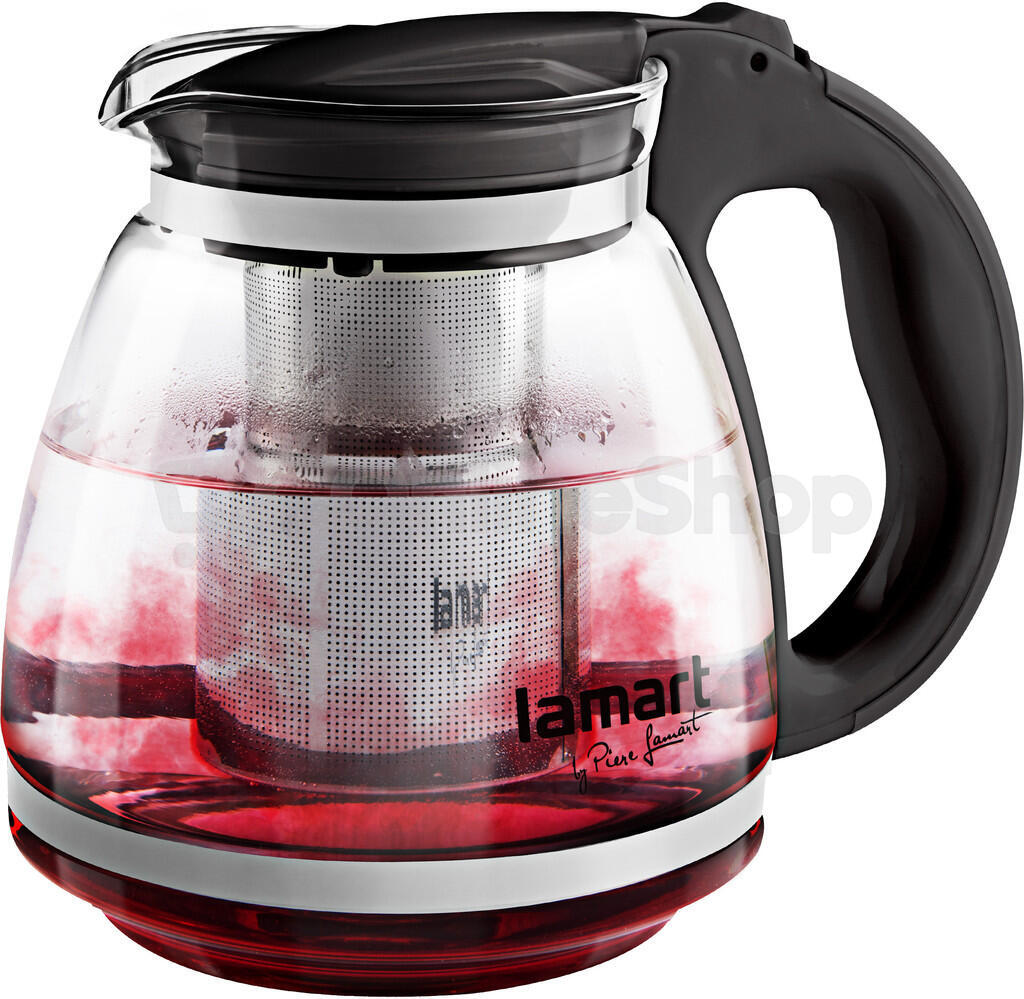 Konvice na čaj Lamart LT7027 , 1,5L ČERNÁ VERRE