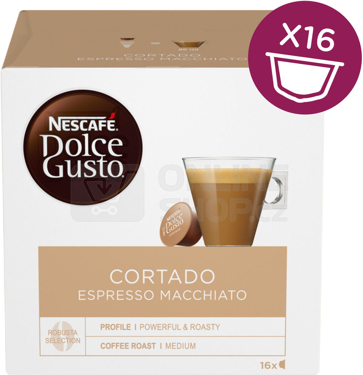 NESCAFÉ® Dolce Gusto® Cortado kávové kapsle 16 ks