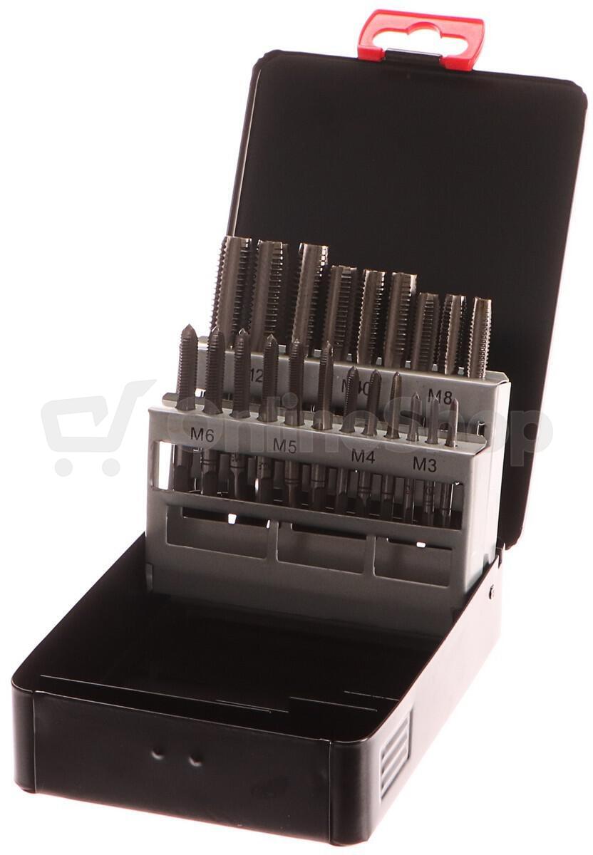 Závitníky, sada 21ks, M3-M4-M5-M6-M8-M10-M12 EXTOL-CRAFT