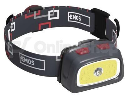Emos CREE LED + COB LED čelovka P3531, 330 lm, 65 m, 3× AAA