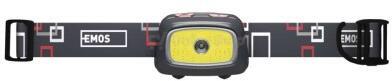 Emos CREE LED + COB LED čelovka P3531, 330 lm, 65 m, 3× AAA