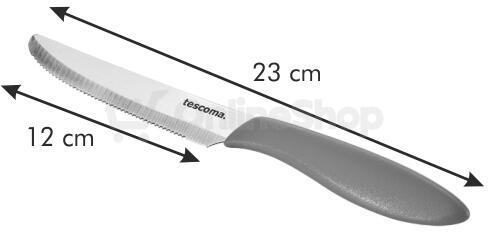 Nůž jídelní Tescoma PRESTO 12 cm, 6 ks, bílá