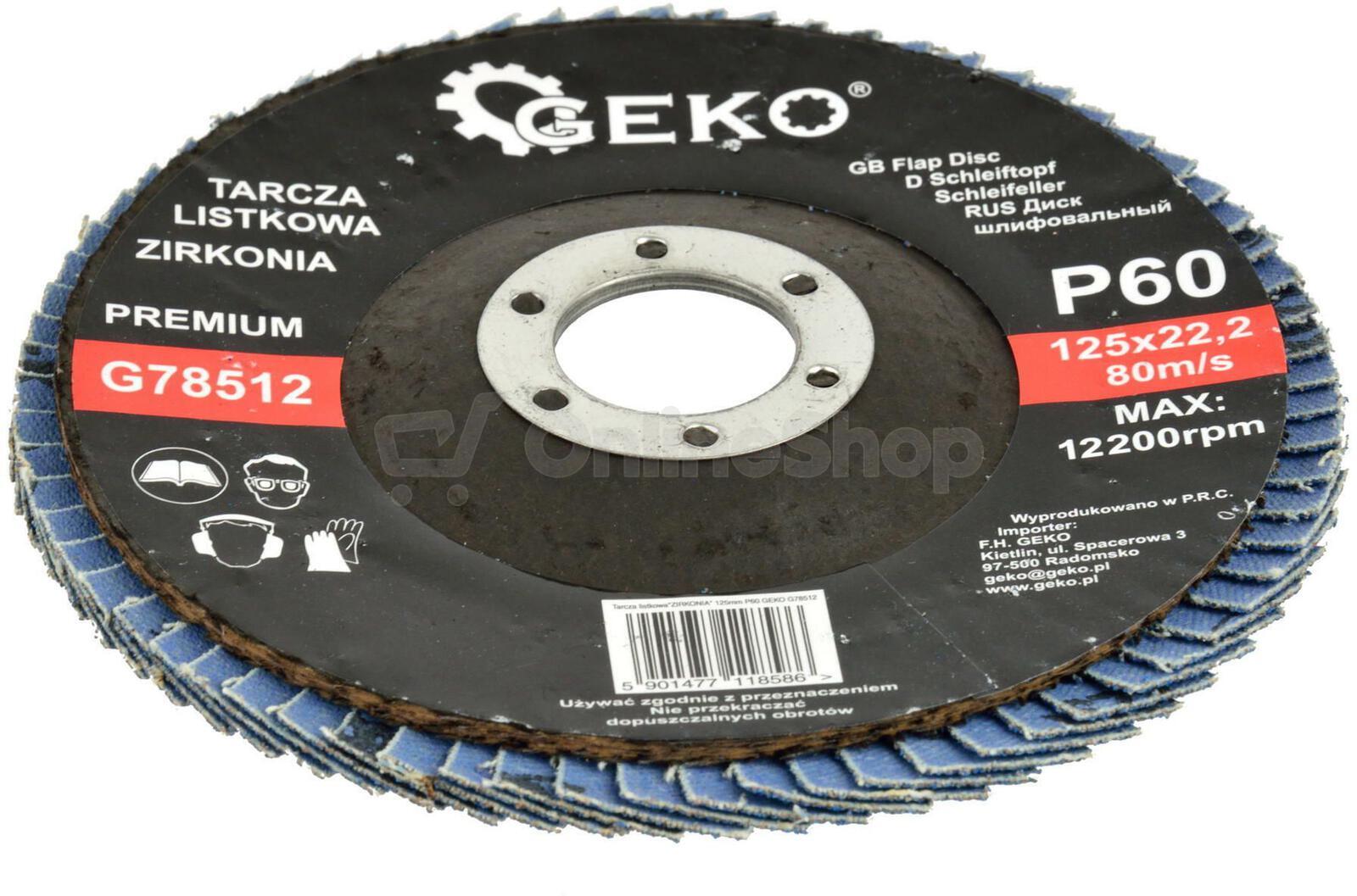 Lamelový kotouč, 125mm P60 GEKO