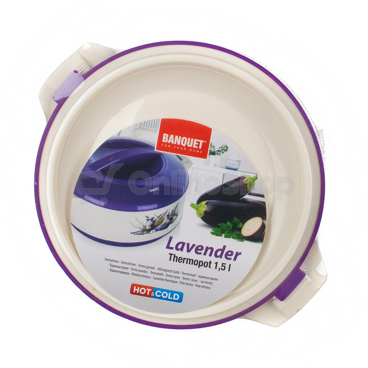 Termohrnec Banquet s poklicí LAVENDER 1,5 l
