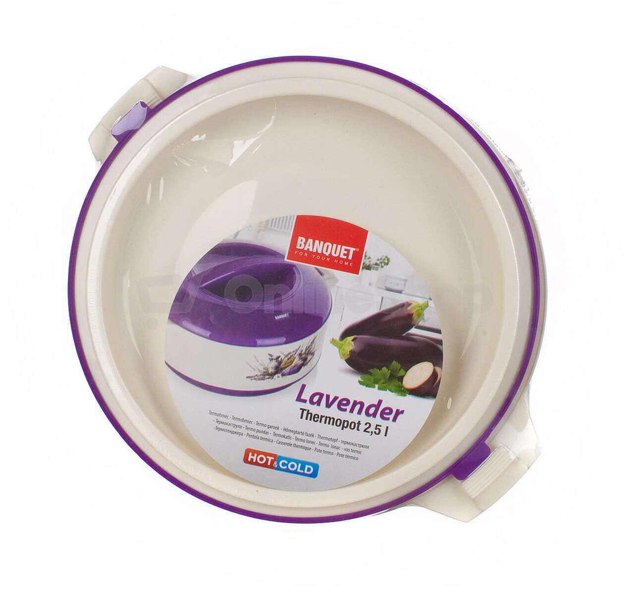Termohrnec Banquet s poklicí LAVENDER 2,5 l