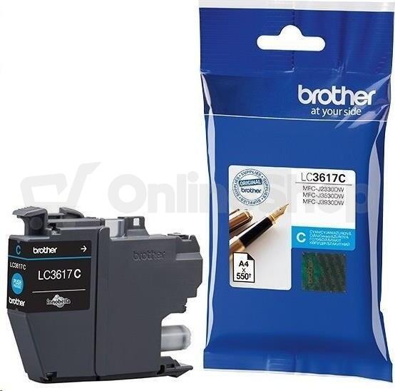Brother LC-3617C (inkoust cyan, 550 str. @ 5% draft) (LC3617C)