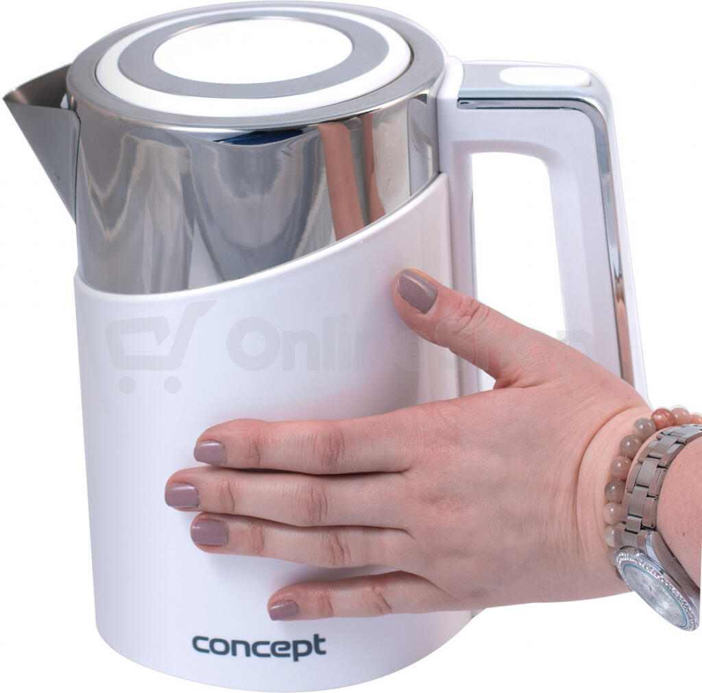 Rychlovarná konvice Concept RK3170 Cool Touch, 1,7l, bílá