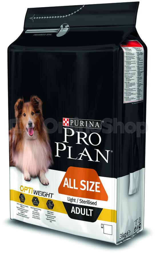 PRO PLAN Dog Adult ALL SIZE Light/Sterilised 3 kg