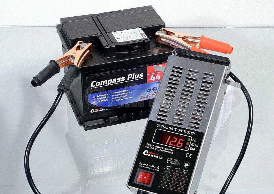 Tester autobaterie zátěžový COMPASS 07172 digitální