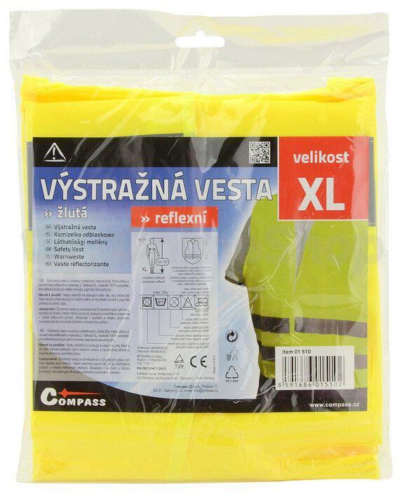 Reflexní výstražná vesta COMPASS 01510 XL