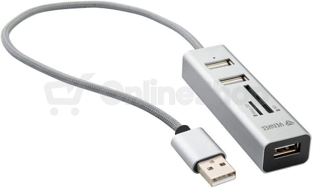 Čtečka karet Yenkee YHC 101SR USB COMBO HUB+čtečka