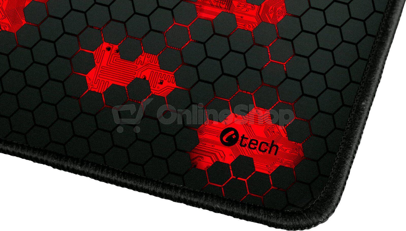 C-Tech ANTHEA, herní podložka, obšité okraje, červená (GMP-01C-R)