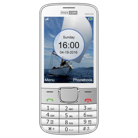 MAXCOM Classic MM320 SS&nbsp;gsm tel. White (foto 2)