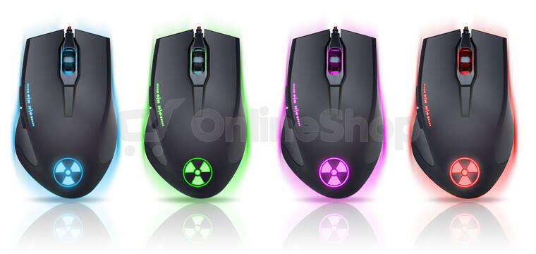 CONNECT IT BATTLE RNBW optická herní myš, vícebarevné podsvícení, USB (CI-1128)