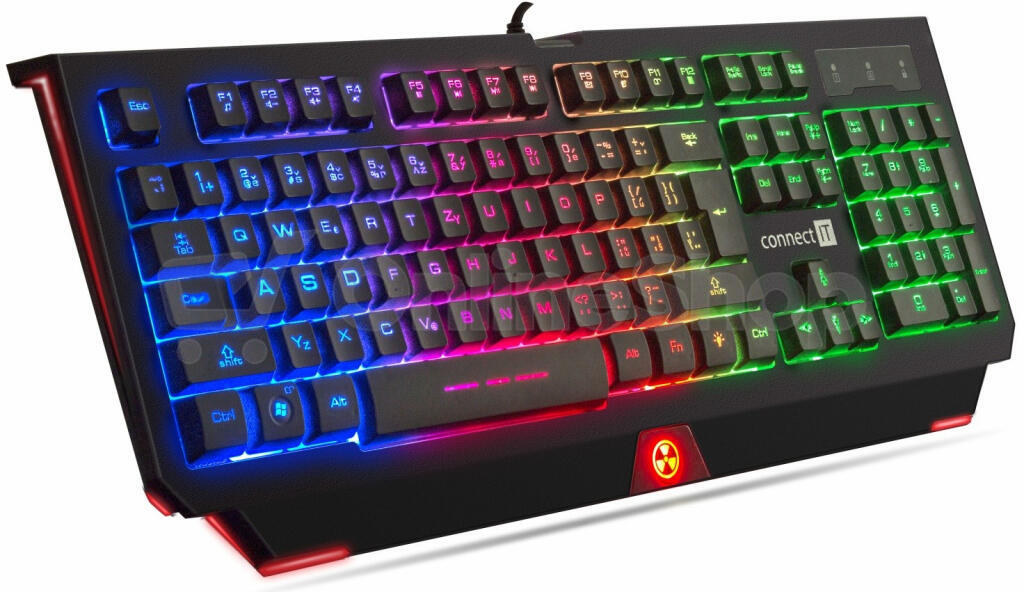 CONNECT IT BATTLE RNBW klávesnice pro hráče, vícebarevné podsvícení, USB (CI-1129)