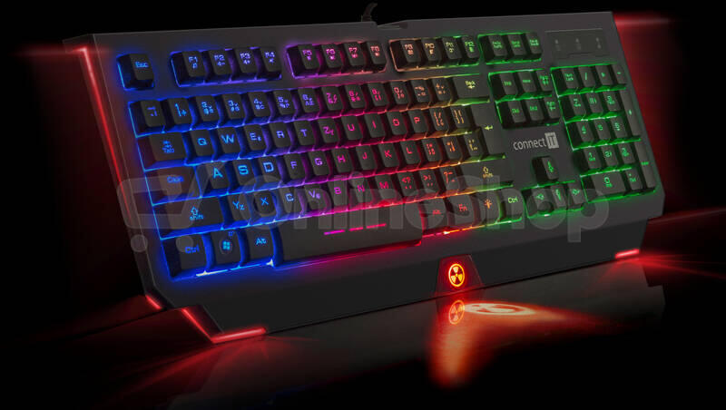 CONNECT IT BATTLE RNBW klávesnice pro hráče, vícebarevné podsvícení, USB (CI-1129)