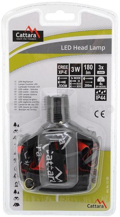 Čelovka LED 180lm ZOOM CATTARA