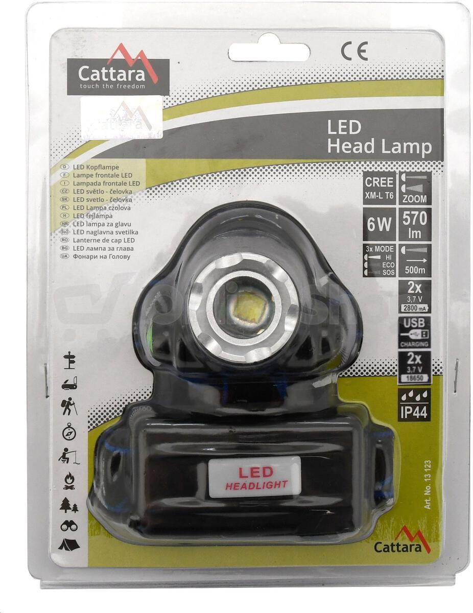 LED čelovka Cattara 570lm ZOOM nabíjecí