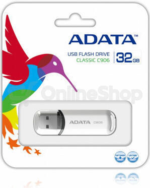 ADATA C906/32GB/USB 2.0/USB-A/Bílá (AC906-32G-RWH)