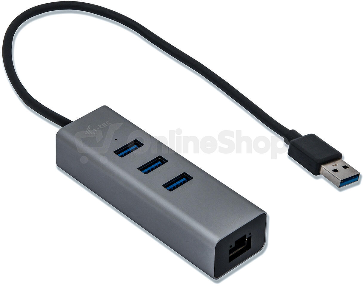 I-TEC USB 3.0 Metal HUB 3 Port + Gigabit Ethernet (U3METALG3HUB)
