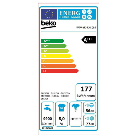 SET Praka BEKO WTV8735XCS0T + Suika Beko DE 8635 CSDRX0