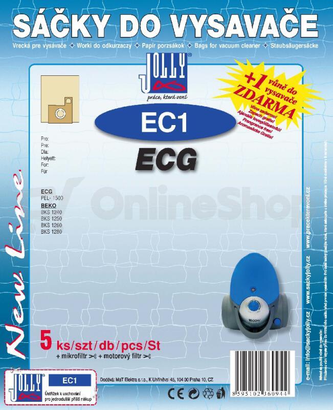 Sáčky do vysavače Jolly EC1 (5+1+1ks) do vysav. ECG, BEKO