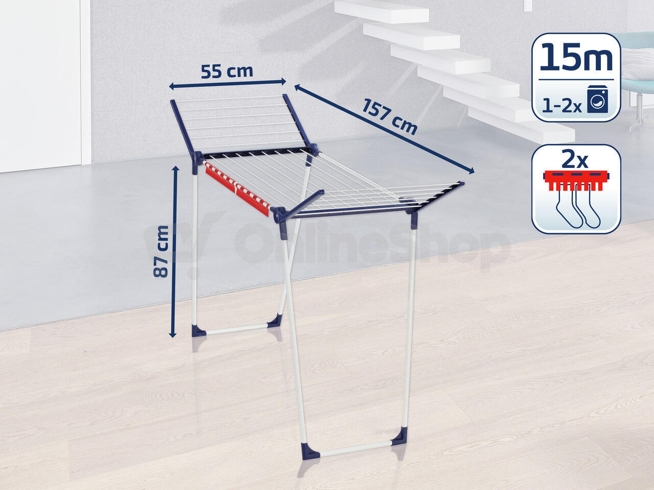Sušák na prádlo LEIFHEIT Pegasus 150 Solid Slim