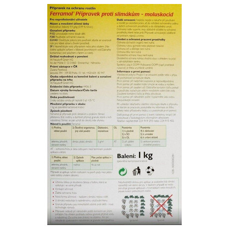 Granult proti slimkm Agro Neudorff Ferramol, 1kg