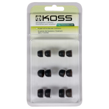 Náhradní silikonové koncovky Koss SILICON CUSH - černý - Koss SILICON CUSH -&nbsp;černý (foto 1)