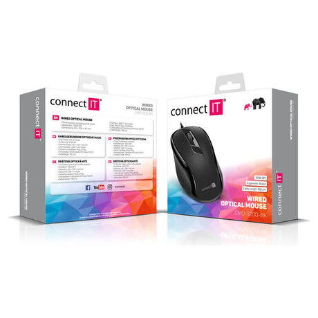 CONNECT IT&nbsp;Optická myš, ergonomická, USB, černá (foto 6)