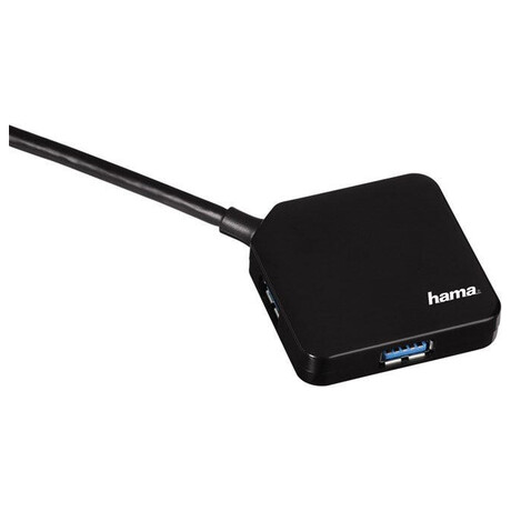HAMA USB HUB/ 4&nbsp;porty/ USB 3.0/ černý (foto 1)