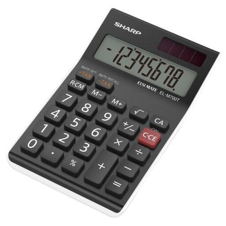 SHARP kalkulačka - EL-M700TWH - černá (SH-ELM700TWH)