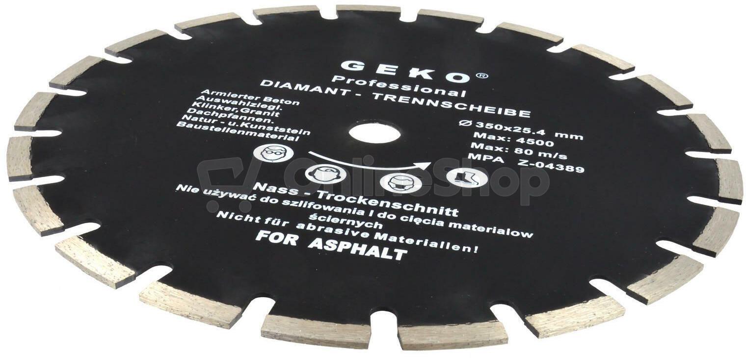 Kotouč diamantový řezný segmentový, 350x10x25,4mm GEKO