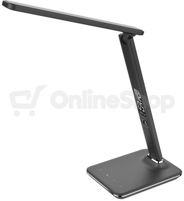 Stolní LED lampička Solight WO45-B, kůže, černá