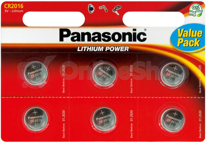 Baterie Panasonic CR-2016 6BP