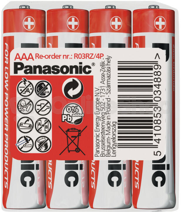 Baterie Panasonic R03 4S AAA Red