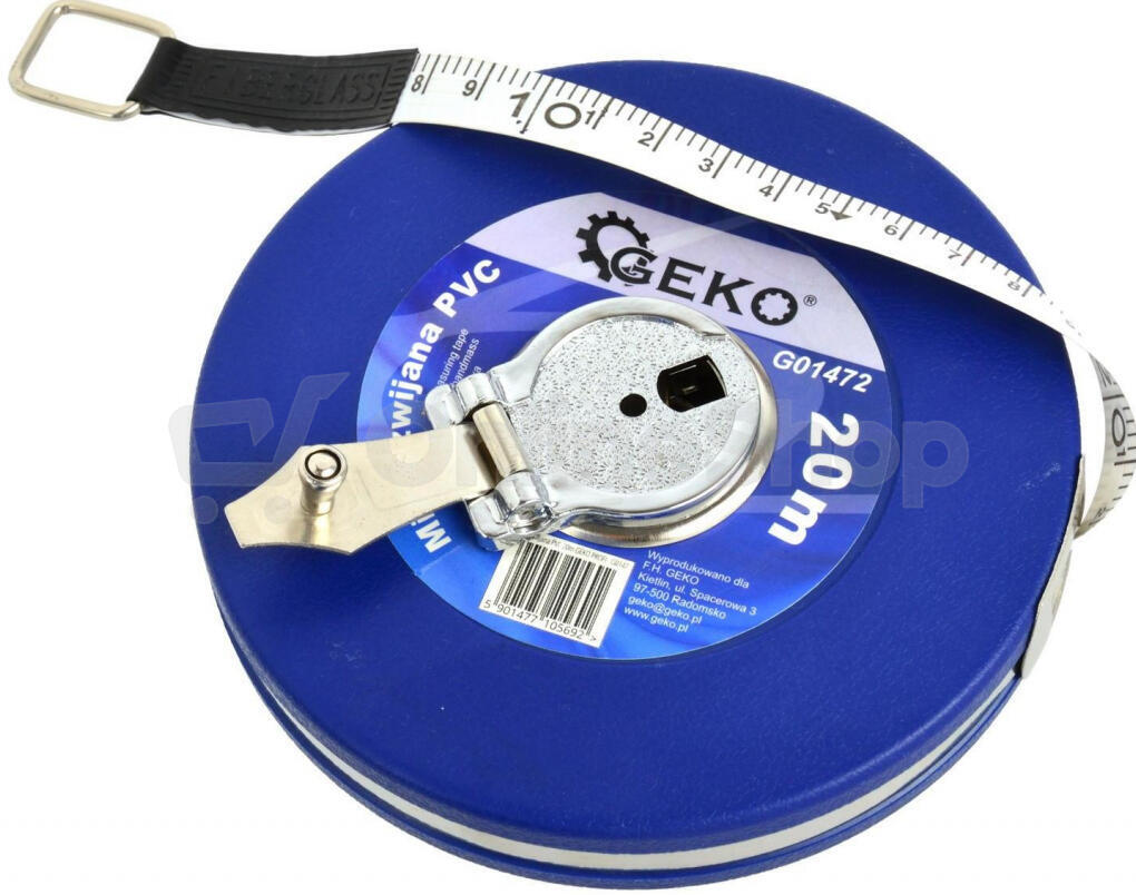 Pásmo měřící, 20m, š. pásma 10mm, PVC GEKO