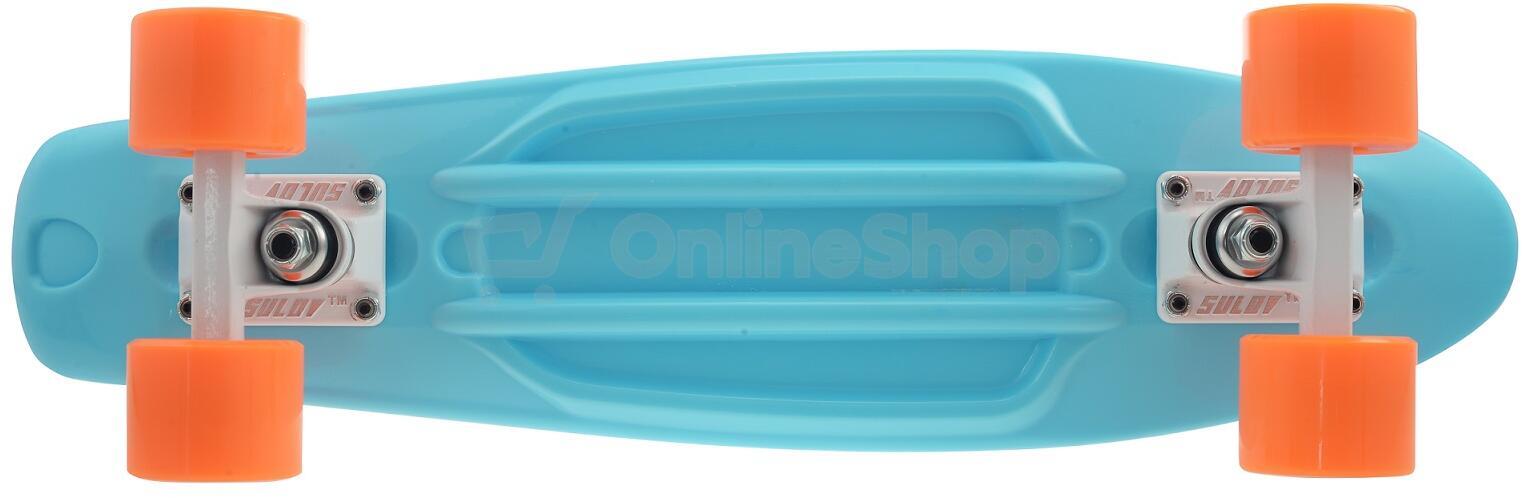 Penny board 22" SULOV® VIA DOLCE sv.modrý-mat.oranžový