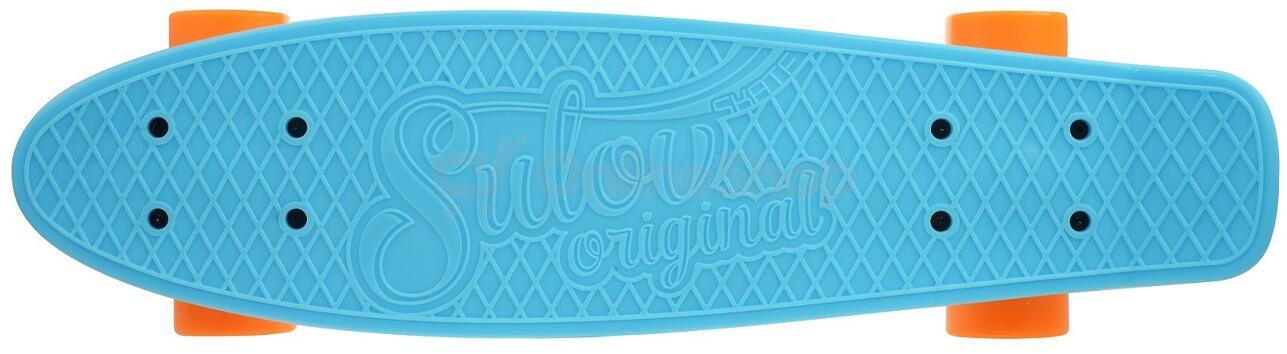 Penny board 22" SULOV® VIA DOLCE sv.modrý-mat.oranžový