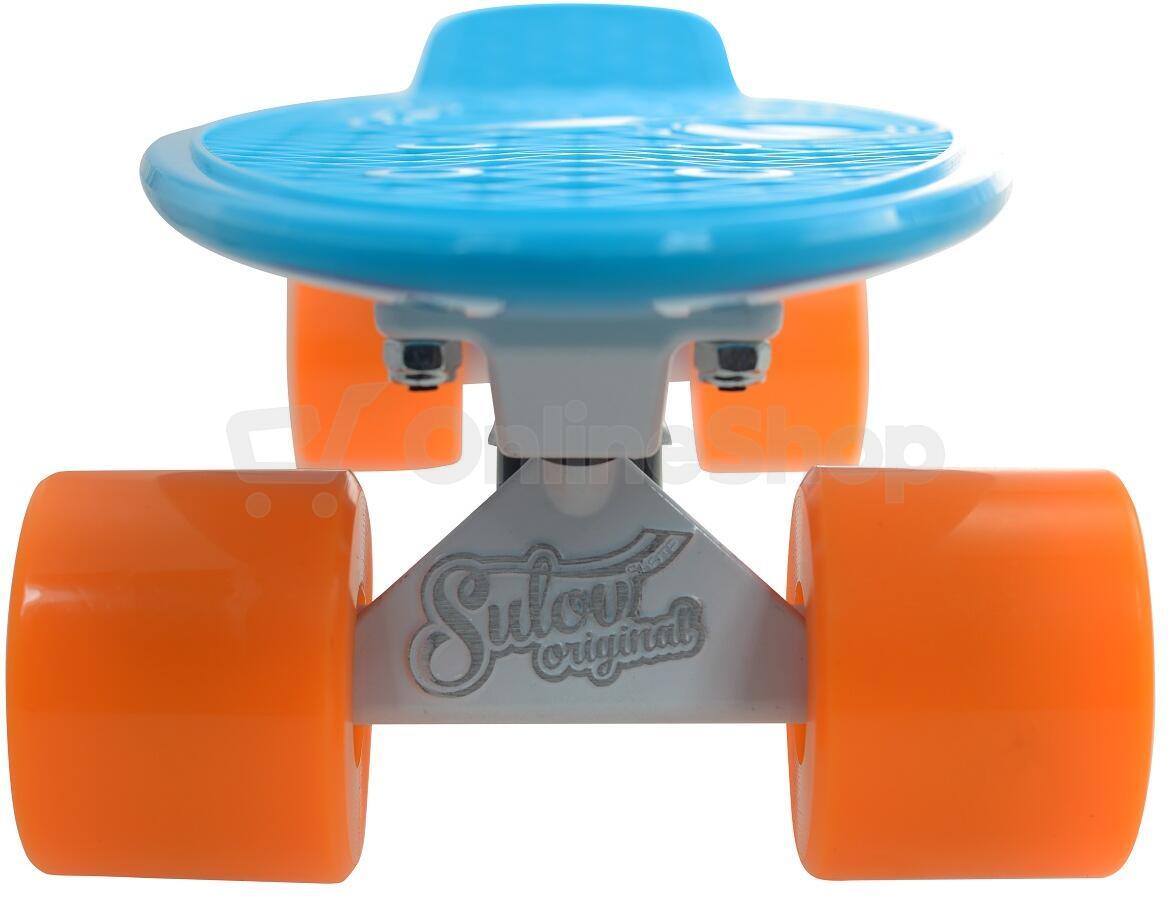Penny board 22" SULOV® VIA DOLCE sv.modrý-mat.oranžový