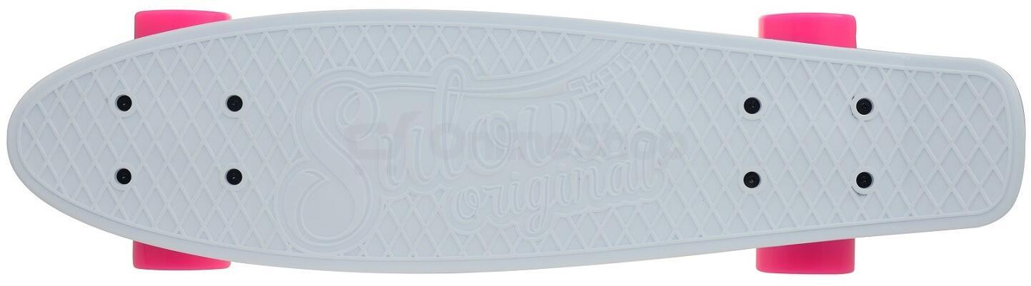 Penny board 22" SULOV® NEON SPEEDWAY bílo-růžový