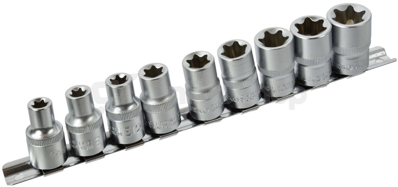 Hlavice nástrčné vnitřní TORX , sada 9ks, CrV GEKO