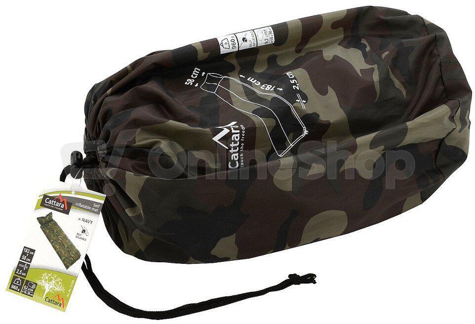 Samonafukovací karimatka CATTARA 183 x 58 x 2,5 cm, NAVY