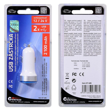 Autoadaptér USB COMPASS 07406