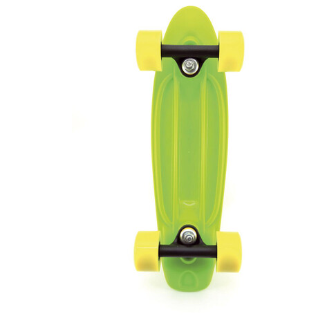 Teddies Skateboard - pennyboard 43cm, nosnost 60kg kovov osy, zelen, lut kola (foto 3)