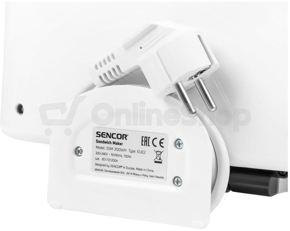 Sendvičovač Sencor SSM 3120WH